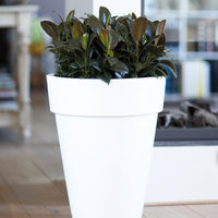 Elho tall flower pot Pure round white - Indoor and outdoor pot