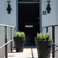 Elho tall flower pot Pure round anthracite - Indoor and outdoor pot