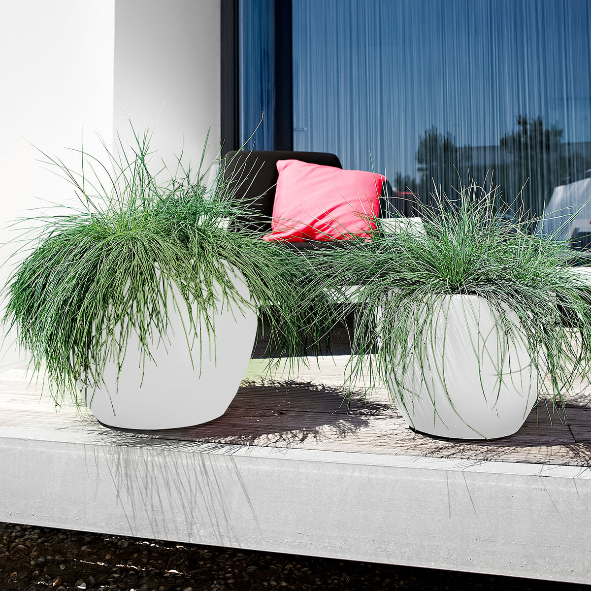 Elho flower pot Pure soft round white - Indoor and outdoor pot